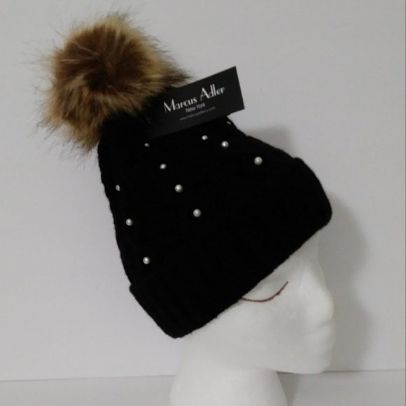 Marcus Adler Embellished Faux Fur Pom Pom Beanie - Picture 13 of 14